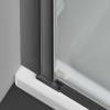 Душевая дверь в нишу Vincea Alpha VDP-3AL600CLGM 600x1950, профиль вороненая сталь, стекло прозрачное фото 4