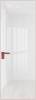 Межкомнатная дверь Profil Doors 1 AGK цвет профиля Красный антрацит, стекло безопасное 4 мм lacobel белый лак 700x2000