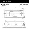 Акриловая ванна WHITECROSS Wave 0101.150070.100 150x70, с каркасом фото 4