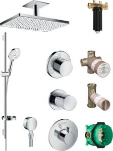 Душевой комплект Hansgrohe Rainmaker Select 460 (2 jet) 24004400 + 26631400 + 27506000 + 15932000 + 15972000 + 15756000