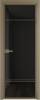 Межкомнатная дверь Profil Doors 4 AX цвет профиля Шампань, стекло безопасное 6 мм черное тонированное 700x2000
