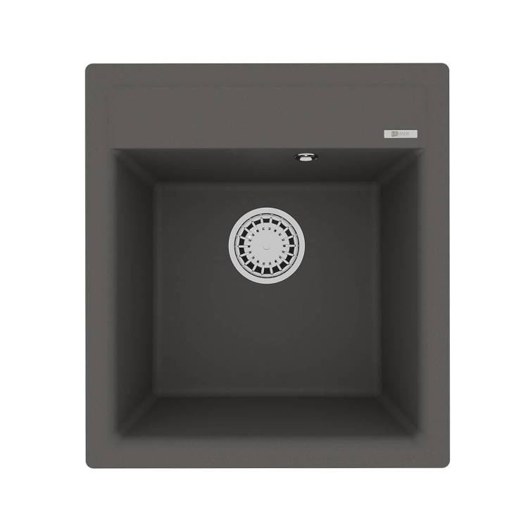 Кухонная мойка Lemark HANKA 450 9910011 врезная прямоугольная из кварцгранита серый шелк