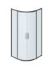 Душевой уголок Cezares PLANE-R-2-90-C-GM профиль оружейная сталь, стекло прозрачное, 90x90x195