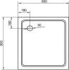 Поддон для душа Cezares Tray TRAY-A-A-80-15-W 80x80, с сифоном фото 3