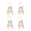 Набор из 4 барных стульев Stool Group Frankfurt Y815A-75CM white X4 белый