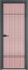 Межкомнатная дверь Profil Doors 4 AX цвет профиля Серая ночь, стекло безопасное 6 мм мору розовое 600x2000