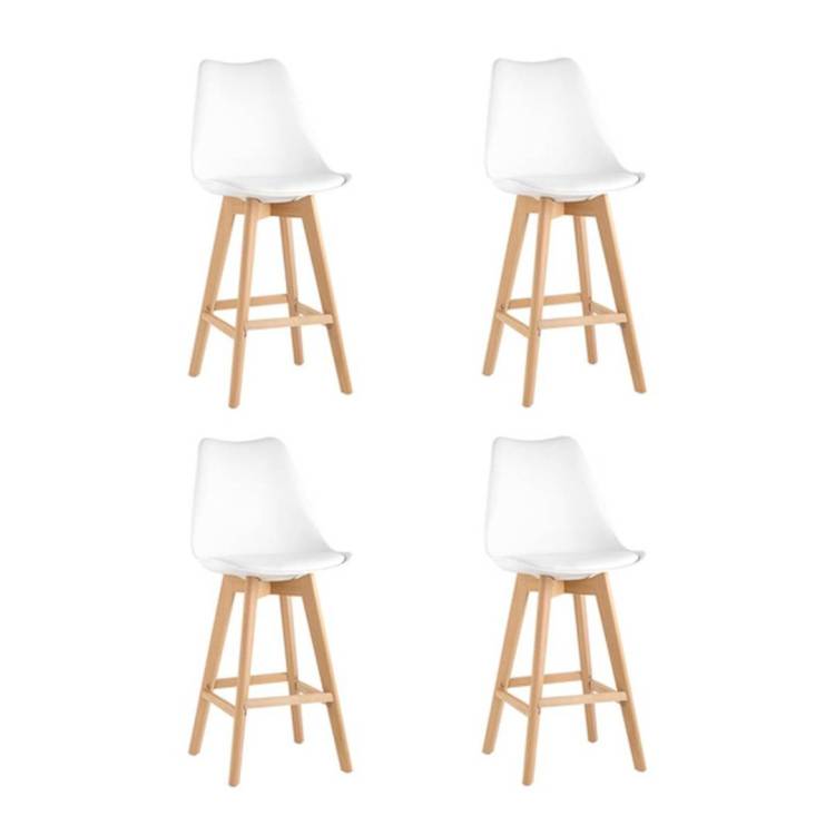 Набор из 4 барных стульев Stool Group Frankfurt Y815A-75CM white X4 белый