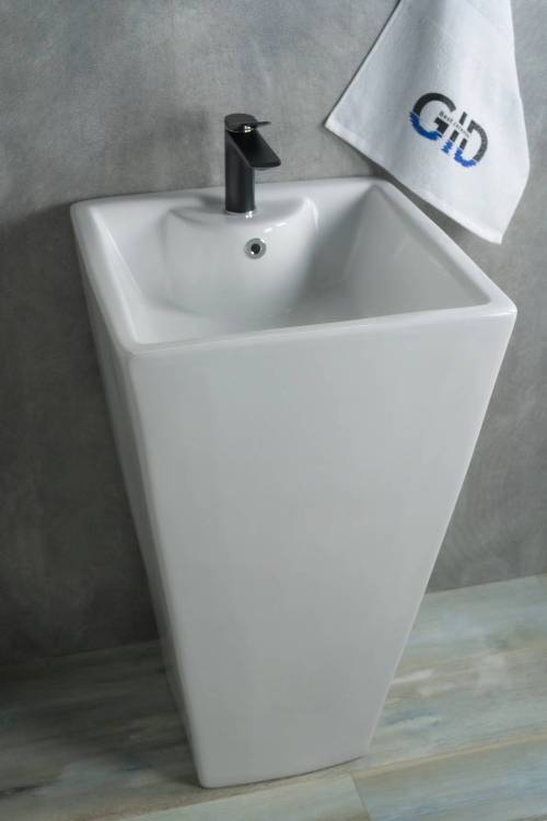 Раковина Gid Autonomo Nb145 81103 белая, 46.5x46.5x81