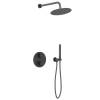 Душевой комплект Vincea VSFW-101TMB черный матовый, с термостатом, с тропическим душем, 25 см