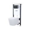 Комплект Iddis Basic BASBI02i73 безободковый, сиденье микролифт, кнопка черная матовая