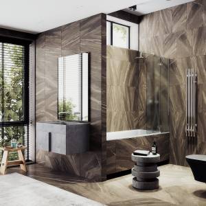 Шторка на ванну MaybahGlass MGV-920-4 99x140, поворотная, стекло сатин 6 мм, профиль хром глянцевый