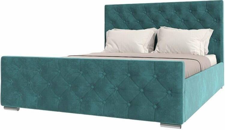 Кровать 1400х2000 НК-Мебель Интеро 72306752 Бирюзовый 110x149.4x220.5
