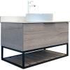 Тумба с раковиной Comforty Порто-90 00-00009322 дуб дымчатый