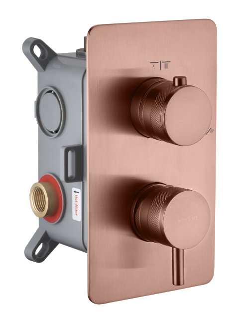 Смеситель для душа Boheme Cell 135-2-CB 2-х проходной, Copper Brushed