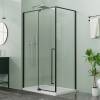 Душевой уголок Azario Male AZ-J50-12080-MB-CL профиль черный матовый, стекло прозрачное, 100x80x195 фото 2