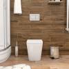 Унитаз приставной Teymi Helmi HD T40108 безободковый, с сиденьем микролифт, белый фото 5