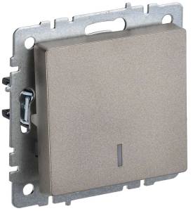 Выключатель 1-клавишный IEK Brite BR-V10-1-10-K37 шампань