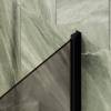 Шторка на ванну MaybahGlass MGV-772-6 50x140, поворотная, стекло бронза матовая 6 мм, профиль черный, с полотенцедержателем фото 4