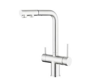 Смеситель для кухни Wonzon & Woghand WW-88458018-CR с выдвижным изливом и подключением фильтра, хром