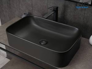 Раковина Gid Geométrico Bm9599 53366 черная матовая, 61x38x15