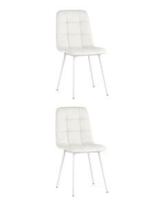 Набор из 2 стульев Stool Group Oliver fb-oliver-eco-white X2 белый, белые ножки, экокожа