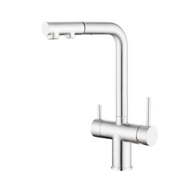 Смеситель для кухни Wonzon & Woghand WW-88458018-CR с выдвижным изливом и подключением фильтра, хром