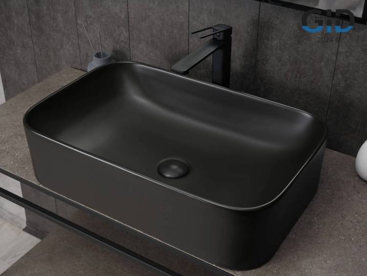 Раковина Gid Geométrico Bm9599 53366 черная матовая, 61x38x15