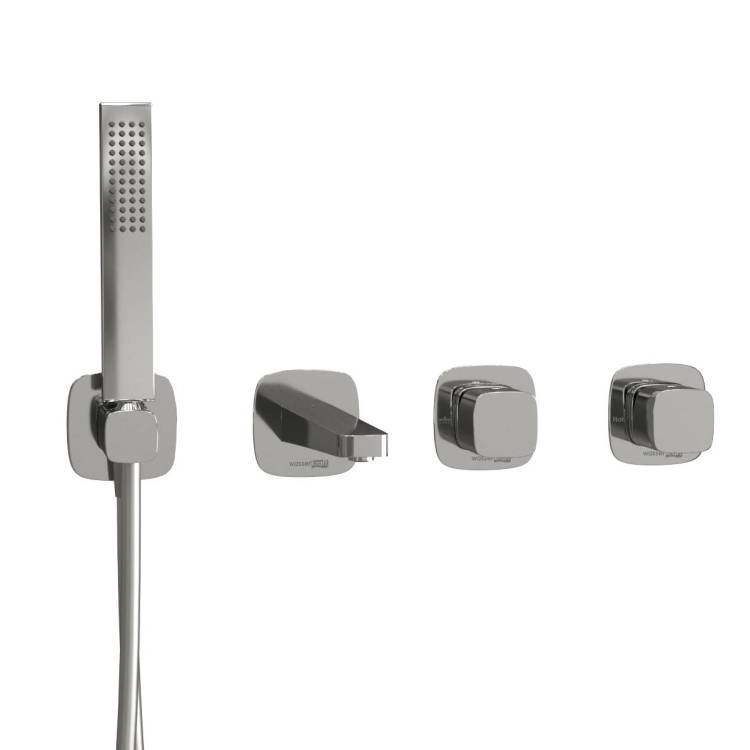 Душевой комплект Wasserkraft Naab A8651.312.314.326.087.103 хром, встраиваемый, с изливом, с лейкой