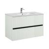 Тумба с раковиной Art&Max Torino AM-TORINO-900-2C-SO-LO-P подвесная, лотос