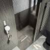 Душевая дверь в нишу MaybahGlass MGD-455-5 профиль хром матовый, стекло бронза матовое, 80x198 фото 4
