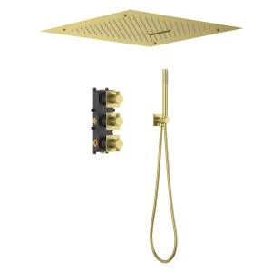 Душевая система Timo Caisa SX-9029/17SM с термостатом, золото матовое