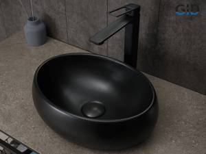 Раковина Gid Lago Bm9030ds 53384 черная матовая, 40x30x13.5
