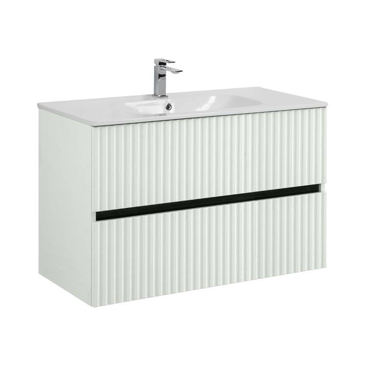 Тумба с раковиной Art&Max Torino AM-TORINO-900-2C-SO-LO-P подвесная, лотос