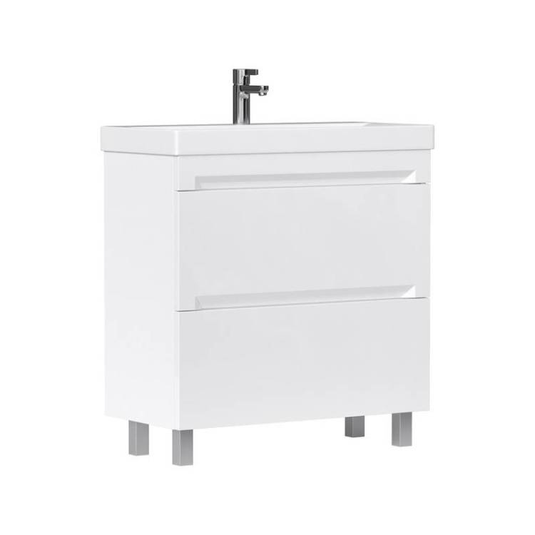 Тумба под раковину Equil Corner tnCRNR80.2Y-06 напольная, белый, 79.4x38.6