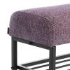 Банкетка Tetchair Charli lux 25122 VT shape wood rose, велюр, букле, со стеллажом для обуви фото 3