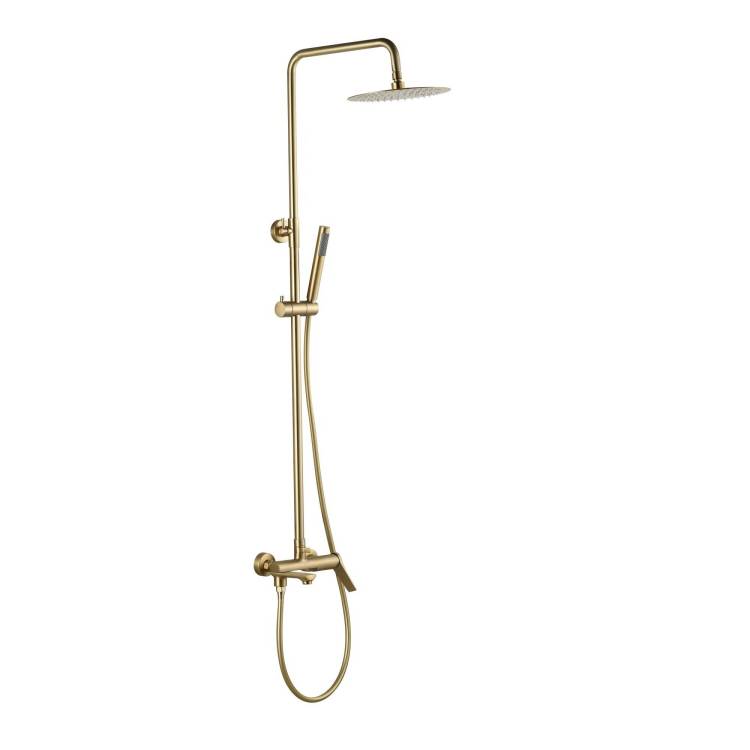 Душевая стойка ESKO Shanghai Gold ST1425SHAGold золотая, со смесителем