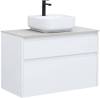 Тумба под раковину Aquanet Nova Lite 90 242268 2 ящика, белый глянец