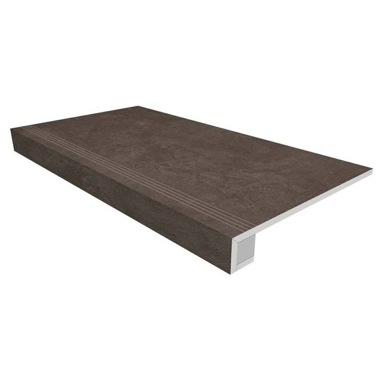 Ступень Ametis by Estima Spectrum 39143 Set/Steptrade/SR07_NS/33x120/Riser/SR07_NS/14,5x120 неполированная с бортиком 33x120 + Подступенок 14.5x120