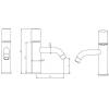 Смеситель для раковины Boheme Stick 121-CR-MR-B Chrome Mramor Black фото 2