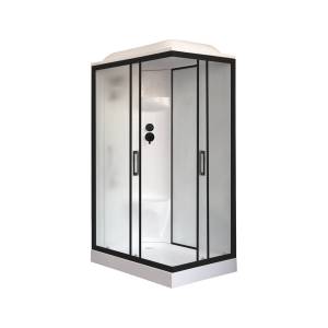 Душевая кабина Royal Bath HP RB8120HP6-WC-BL-L профиль черный, стекло матовое, 120x80x217