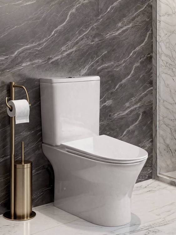 Унитаз-компакт Cerutti Spa Bernina 7193 безободковый, с микролифтом