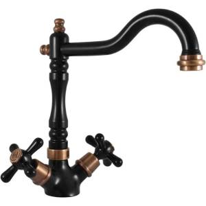 Смеситель для кухни Rav Slezak Morava Retro MK120.5/8CMATSM черный, бронза