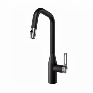 Смеситель для кухни Granula GR-8171 турмалин, с выдвижным изливом