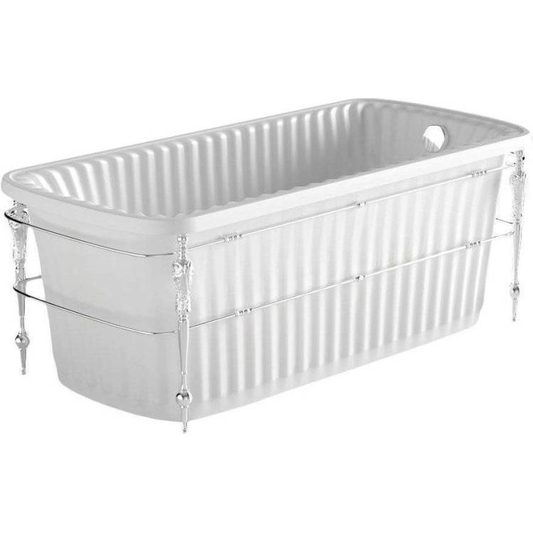 Ванна из искусственного камня Migliore Olivia 24327 174x80 каркас хром