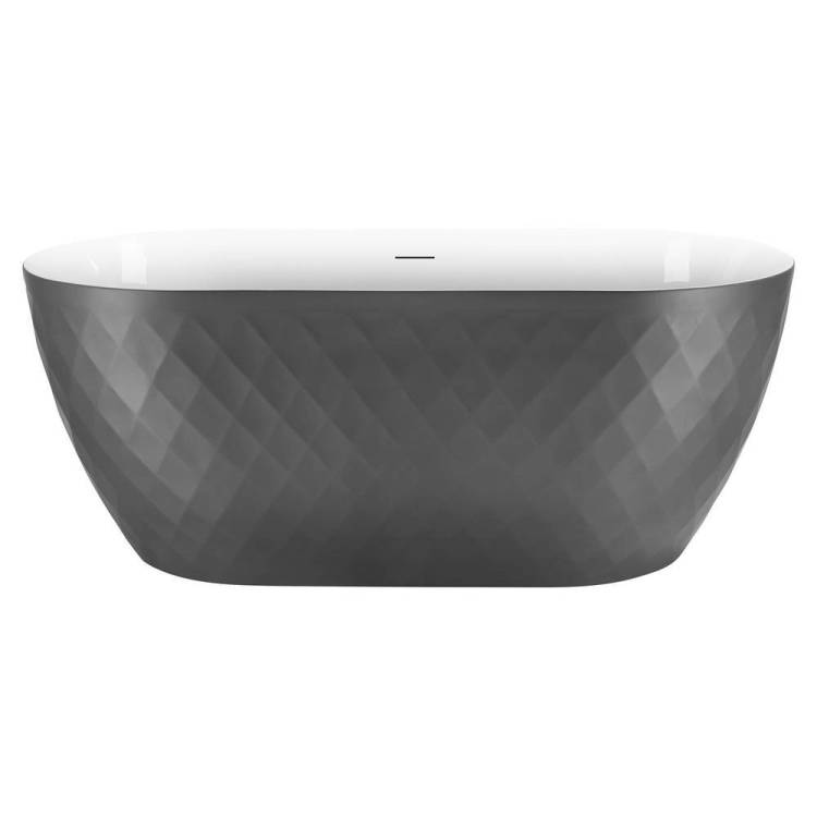 Акриловая ванна Black&White Swan 320SBGR 170x78 белая глянцевая/серая матовая