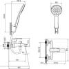 Смеситель для ванны с душем IDDIS Ray RAYWT02i02 фото 5