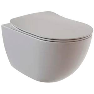 Унитаз подвесной Creavit Free FE322-11CG00E-0000 безободковый, серый матовый