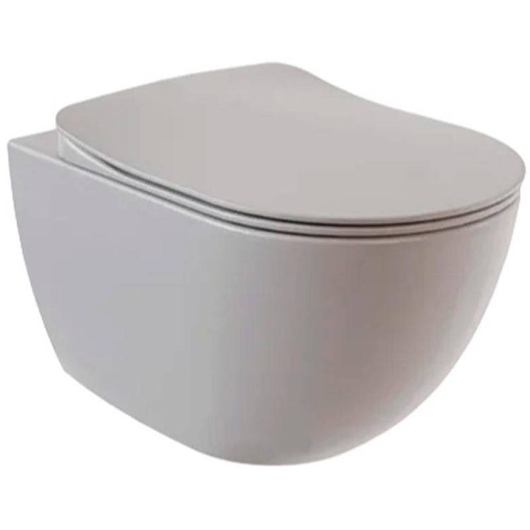Унитаз подвесной Creavit Free FE322-11CG00E-0000 безободковый, серый матовый