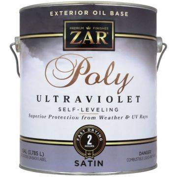 Полиуретановый лак ZAR Poly Ultraviolet Exterior Oil Base полуматовый 3.78 л
