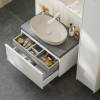 Тумба с раковиной Kerama Marazzi Modula белая глянцевая, 80 см, раковина PLR.wb.60\SAN фото 2
